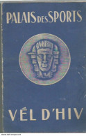 XF // Programme Théâtre Palais Des Sports VEL D'HIV // Boxe SEXTON MIQUET / Valois Burnett Bury Ducrez - Programas