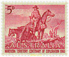 42939 MNH AUSTRALIA 1960 CENTENARIO DE LA EXPLORACION DE LOS TERRITORIOS DEL NORTE - Neufs