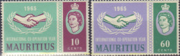 147884 MNH MAURICIO 1965 AÑO INTERNACIONAL DE LA COOPERACION - Maurice (...-1967)