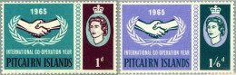 623599 MNH PITCAIRN Islas 1965 COOPERACION INTERNACIONAL - Pitcairninsel