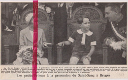 Bruges Brugge - Visite Des Princes à La Procession - Orig. Knipsel Coupure Tijdschrift Magazine - 1937 - Sin Clasificación