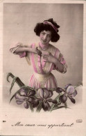 O6 - Carte Postale Fantaisie - Femme - Mon Coeur Vous Appartient - Phébus - Donne