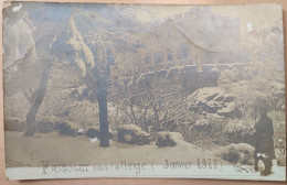 Carte Photo CPA 13 FRIGOLET Abbaye Sous La Neige Janvier 1917 Cliché F Beau Du 118 ème Rgt Territorial Militaria - Sonstige & Ohne Zuordnung