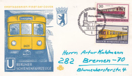 Deutschland Germany Berlin: 18.01.1971 FDC -Berliner Verkehrsmittel - Treni