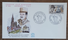 FDC 1987 - YT N°2499 - GENERAL LECLERC MARECHAL DE FRANCE - STRASBOURG - 1980-1989