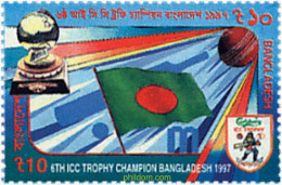 50274 MNH BANGLADESH 1997 6 ICC TROFEO DE CRICKET - Bangladesh