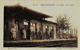 1966 - Haut Rhin - NEUF - BRISACH - LA GARE  ANIMEE   Circulée 1919    Tres Beau Plan - Neuf Brisach