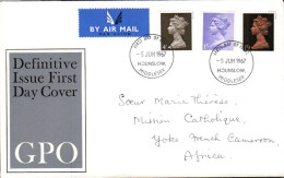 GB LETTRE FDC TYPE MACHIN POUR LE CAMEROUN 1967 - 1952-1971 Em. Prédécimales