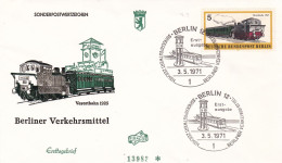 Deutschland Germany Berlin: 03.05.1971 FDC -Berliner Verkehrsmittel - Trains