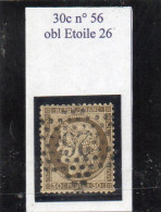 Paris - N° 56 Obl étoile 26 - 1871-1875 Ceres