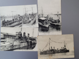 Lot De 9 Cartes Divers Bateaux Dans Le Port De Dunkerque - Autres & Non Classés