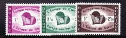 BELGIUM 1959 MICHEL NO 1143-1145  MNH - Idées Européennes