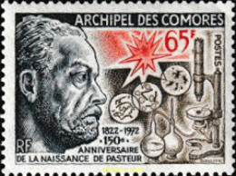 608367 MNH COMORES 1972 150 AÑOS DEL NACIMIENTO DE PASTEUR - Neufs