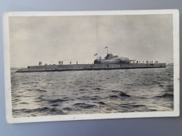 Carte Photo Cherbourg , Sous Marin Surcouf - Unterseeboote