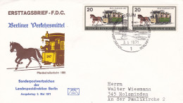 Deutschland Germany Berlin: 03.05.1971 FDC -Berliner Verkehrsmittel - Trenes