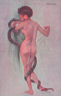 SUZANNE MEUNIER LA FEMME ET LE SERPENT FEMME NUE - Meunier, S.