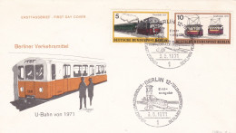 Deutschland Germany Berlin: 03.05.1971 FDC -Berliner Verkehrsmittel - Treni