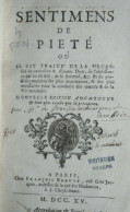 C1 FENELON Sentimens De Piete 1715 BABUTY 2e Edition Relie PLEIN CUIR EPOQUE Port Inclus - 1701-1800