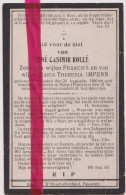 Devotie Doodsprentje Overlijden - René Rollé Zoon Francies & Maria Impens - Heusden 1880 - Marle 1917 - Todesanzeige