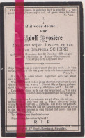 Devotie Doodsprentje Overlijden - Adolf Byosière Zoon Joseph & Delphina Scheire - Heusden 1878 - Sains Richaumont 1917 - Obituary Notices