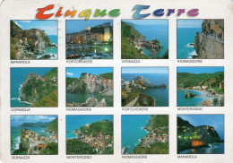 CARTOLINA ITALIA 2004 LIGURIA CINQUE TERRE SALUTI ITALY Postcard Italien Ansichtskarten - Souvenir De...