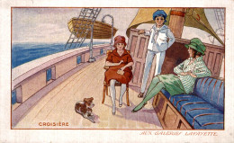 CHROMO AUX GALERIES LAFAYETTE GRANDS MAGASINS PARIS (ILLUSTRATION AU V°) CROISIERE - Sonstige & Ohne Zuordnung