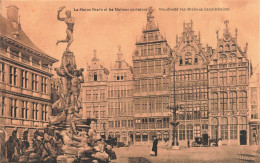 BELGIQUE - Anvers - Vue Sur La Statue Brabo Et Les Maisons Anciennes - Animé - Carte Postale Ancienne - Antwerpen