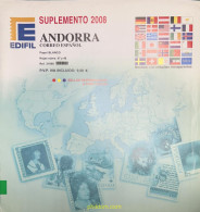 Hoja Suplemento Edifil ANDORRA ESPAÑOLA 2008 Montado Transparente (montadas) - Afgedrukte Pagina's