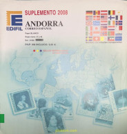 Hoja Suplemento Edifil ANDORRA ESPAÑOLA 2008 Montado Transparente (montadas) - Pre-Impresas