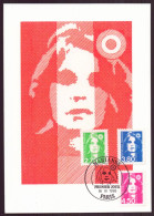 France, FDC, Carte Du 18 Mars 1996 à Paris " Marianne  " ( Côte 6.5€ ) - 1990-1999