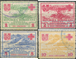 688480 USED DOMINICANA 1930 SELLOS A BENEFICIO DE LAS VICTIMAS DEL CICLON SAN ZENON - Dominikanische Rep.