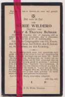 Devotie Doodsprentje Overlijden - Marie Wildero Dochter Pieter & Therese Belman - Heusden 1847 - 1914 - Obituary Notices