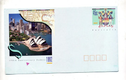Lettre Entiere 45 C Armoirie Illustré Sydney - Interi Postali