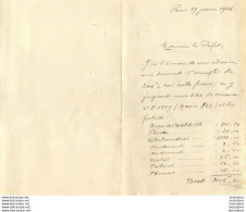 COURRIER 1921 ADRESSE AU PREFET PAR LE CAPITAINE BRUCHE RELATIFS AUX DOMMAGES DE GUERRE  REF 1 - Otros & Sin Clasificación