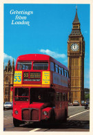 ROYAUME-UNI - Greeting From London - London - Big Ben - Bus - Vue Sur La Tour - Carte Postale - Autres & Non Classés