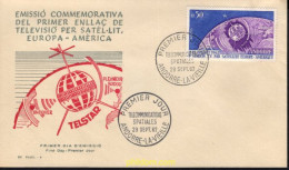 686427 MNH ANDORRA. Admón Francesa 1962 TELECOMUNICACIONES ESPACIALES - Otros & Sin Clasificación