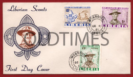 AFRICA - LIBERIA - LIBERIAN SCOUTS - FIRST DAY COVER - 1961 ENVELOPE - Scoutisme