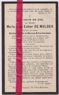 Devotie Doodsprentje Overlijden - Marie De Mulder Dochter Hilloné & Rufina Veeckman - Wetteren 1879 - 1933 - Obituary Notices