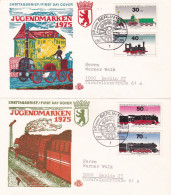 Deutschland Germany FDC Jugendmarken 15-04-1975 - Trenes