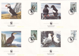 23135 MNH MAN 1989 AVES MARINAS WWF - Man (Ile De)