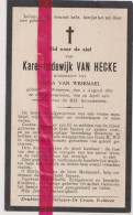 Devotie Doodsprentje Overlijden - Karel Van Hecke Echtg Maria Van Wesemael - Wetteren 1867 - 1931 - Overlijden