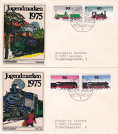 Deutschland Germany FDC Jugendmarken 15-04-1975 Regr Berlin - Treni