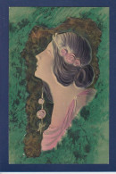 CPA Art Nouveau Gaufrée Embossed Femme Woman Circulée - Ante 1900