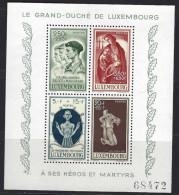 Luxembourg Yv BF5, A Ses Héros Et Martyrs **/mnh - Blokken & Velletjes