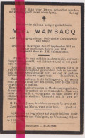 Devotie Doodsprentje Overlijden - Josephine De Scheemaeker Dochter Henri & Amelie Lefevere - Tielt 1871 - 1918 - Obituary Notices