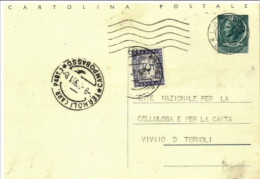 X1810) TERMOLI CAMPOBASSO PAGLIETA CHIETI  TASSATA  CARTOLINA POSTALE PUBBLICITARIA STORIA POSTALE L.20 - Campobasso