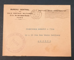 Enveloppe En Franchise Militaire En-tête Et Cachet BUREAU CENTRAL DES COLIS POSTAUX MILITAIRES Du 16 11 16 - 1. Weltkrieg 1914-1918