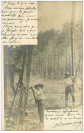 40 LANDES. Résiniers Récolte De La Gemme. Vieux Métiers Dans La Forêt 1902 - Altri & Non Classificati