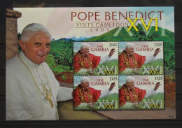 Gambia 6071 Postfrisch Als Kleinbogen, Papst Benedikt XVI #GH011 - Gambie (1965-...)