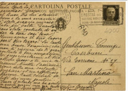 X1811)  SERIE IMPERIALE L.30  17.08.1938  CARTOLINA POSTALE CON RISPOSTA PAGATA  STORIA POSTALE - Marcofilie